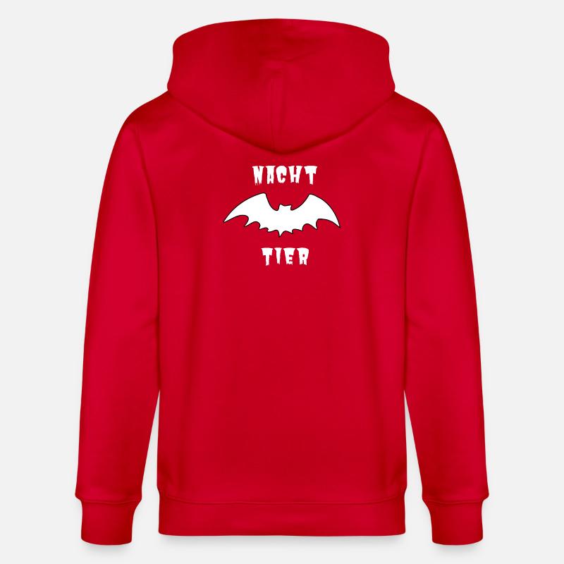 Nachttier_Weis_1 - Veste à capuche bio CULTIVATOR Stanley/Stella Unisexe - rouge