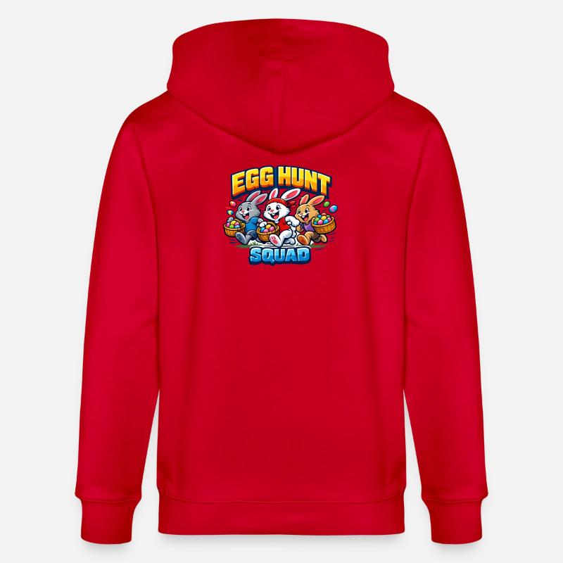 Egg Hunt Squad Kinder Ostern Osterei - Stanley/Stella Unisex Bio-Kapuzenjacke CULTIVATOR  - Rot