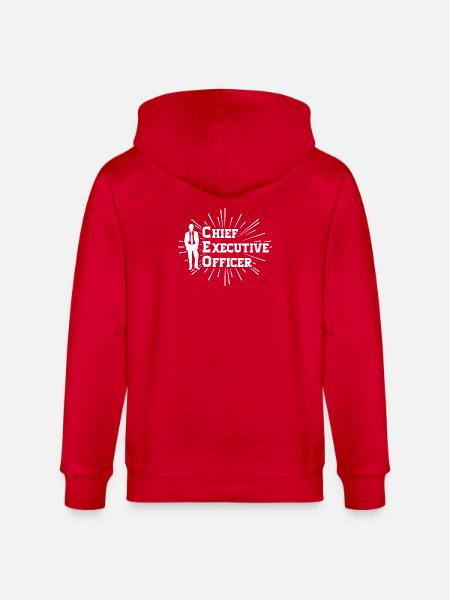 CEO - Chief Executive Officer - Stanley/Stella CULTIVATOR  Unisex Organic Hooded Jacket - red