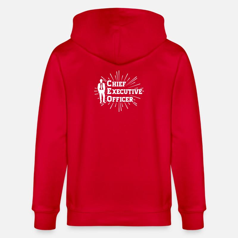 CEO - Chief Executive Officer - Stanley/Stella CULTIVATOR Unisex Organic Hooded Jacket - red