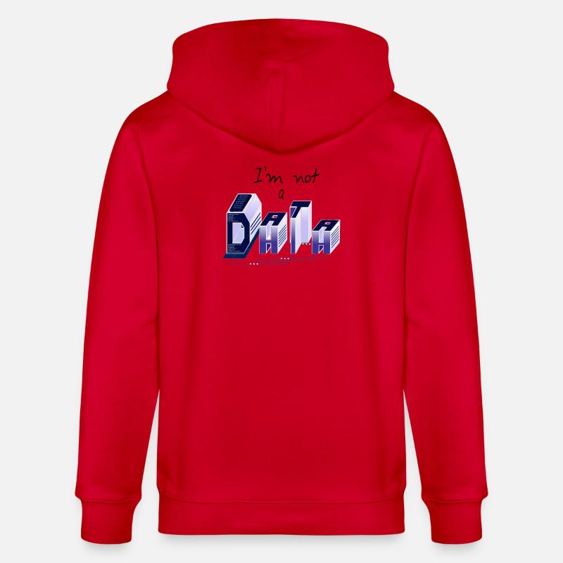 Je suis pas un DATA - Veste à capuche bio CULTIVATOR Stanley/Stella Unisexe - rouge