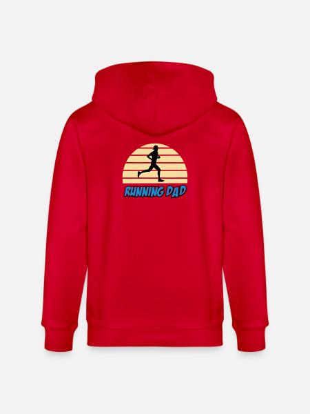Running dad - Veste à capuche bio CULTIVATOR Stanley/Stella Unisexe - rouge
