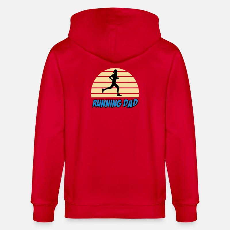 Running dad - Veste à capuche bio CULTIVATOR Stanley/Stella Unisexe - rouge