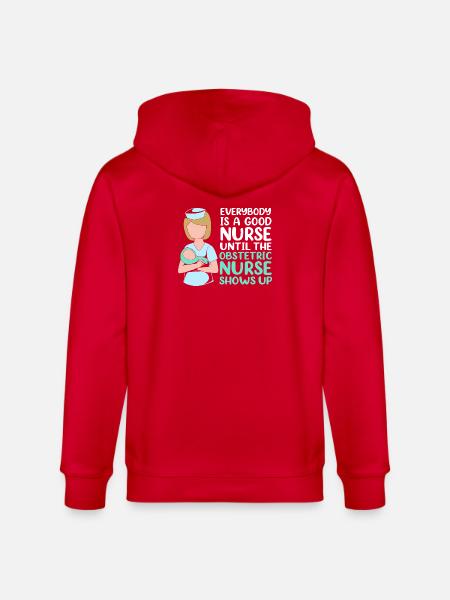 Hôpital de grossesse infirmier - Veste à capuche bio CULTIVATOR Stanley/Stella Unisexe - rouge