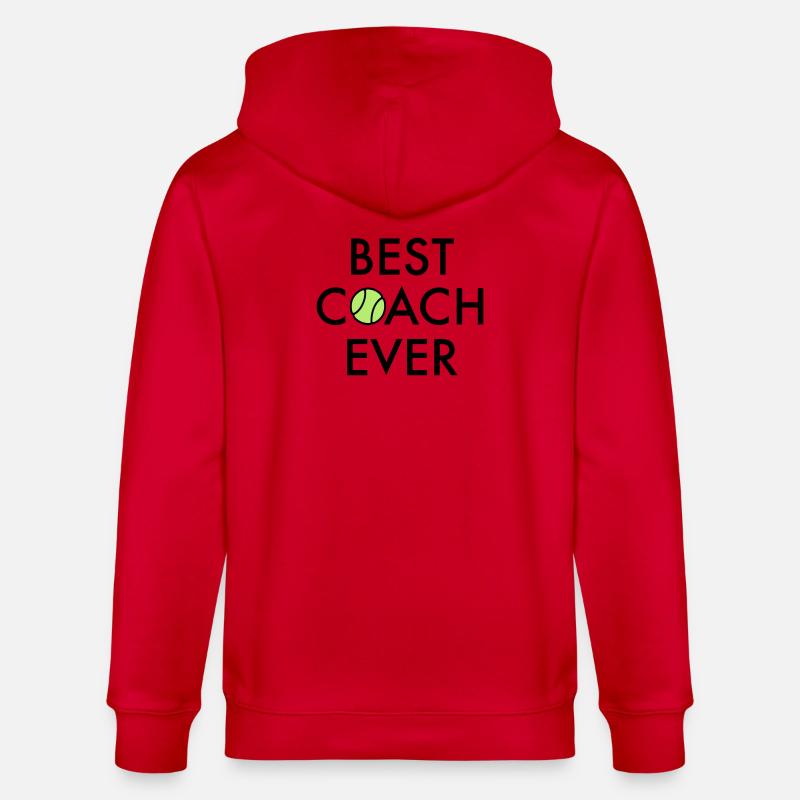 Best coach ever - Stanley/Stella CULTIVATOR  Unisex Organic Hooded Jacket - red