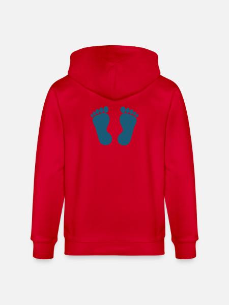 Piede Blu Piedi Podologia Podologia - Felpa con cappuccio ecologica unisex CULTIVATOR di Stanley/Stella - rosso