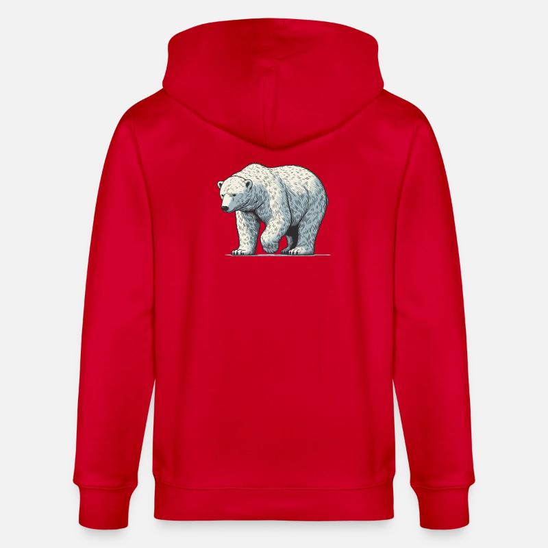 Eisbär - Stanley/Stella Unisex Bio-Kapuzenjacke CULTIVATOR - Rot