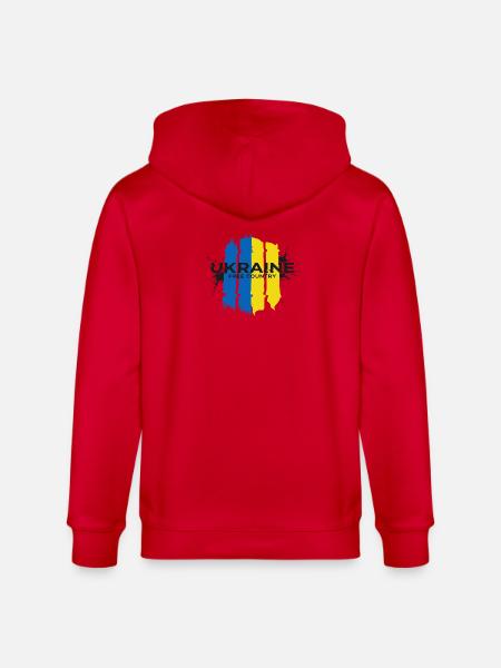 L’Ukraine Pays Libre Drapeau Art - Veste à capuche bio CULTIVATOR Stanley/Stella Unisexe - rouge