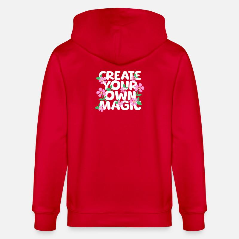 Erschaffe deine eigene Magie - Stanley/Stella Unisex Bio-Kapuzenjacke CULTIVATOR  - Rot