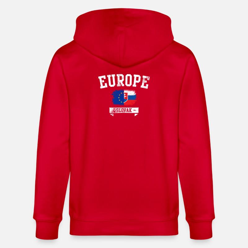 Drapeau slovaque de l’UE - Veste à capuche bio CULTIVATOR Stanley/Stella Unisexe - rouge