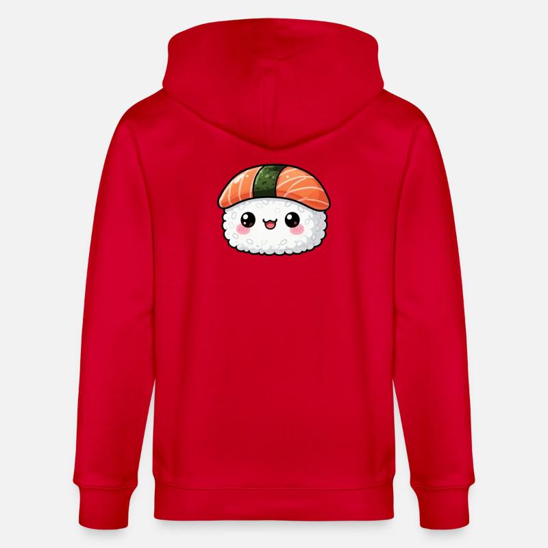 Cadeau de sushi kawaï - Veste à capuche bio CULTIVATOR Stanley/Stella Unisexe - rouge