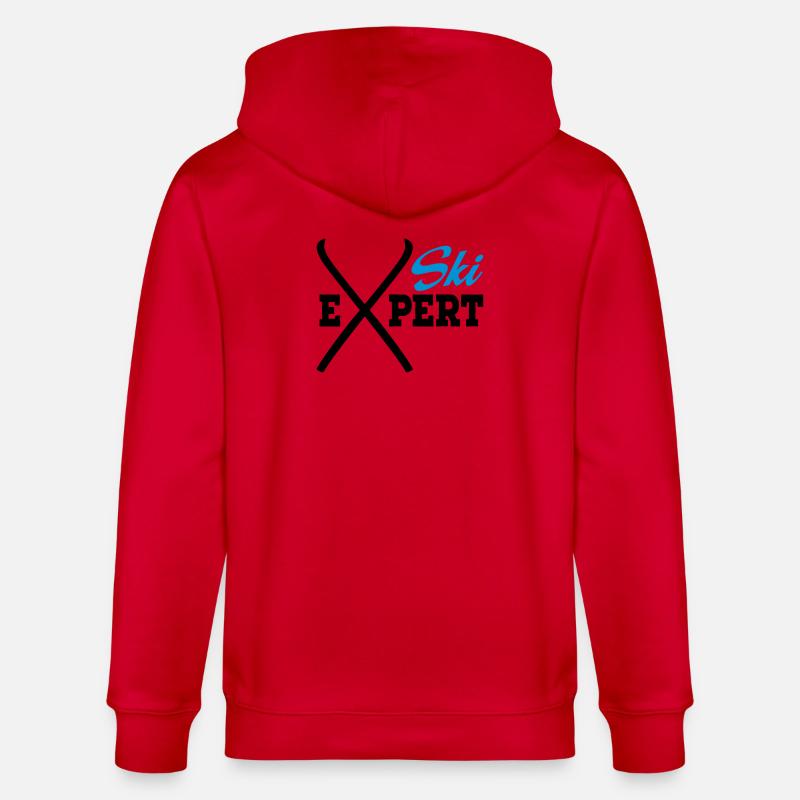 Ski - Veste à capuche bio CULTIVATOR Stanley/Stella Unisexe - rouge