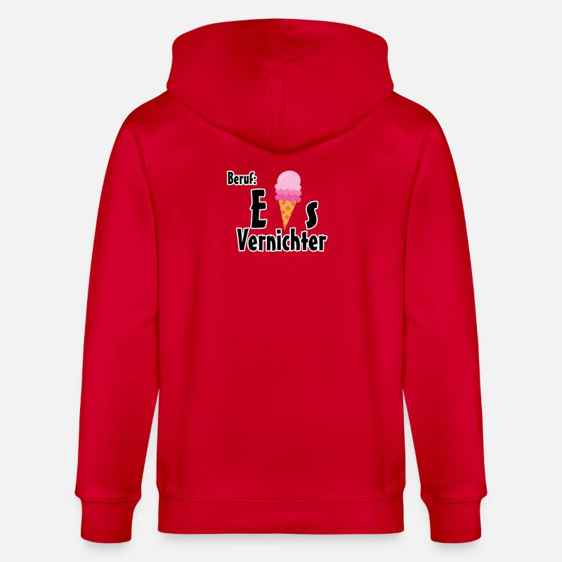 Beruf - Eisvernichter Geschenk Eis Sommer - Stanley/Stella Unisex Bio-Kapuzenjacke CULTIVATOR  - Rot