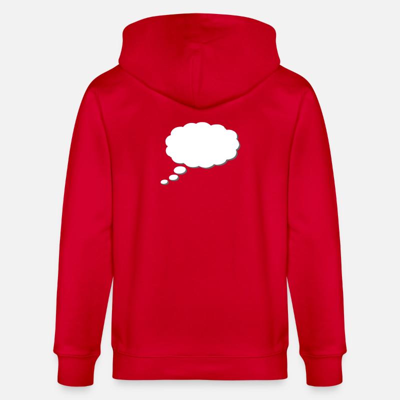 Thought Cloud, Thinkbubble. To personalize - Stanley/Stella CULTIVATOR  Unisex Organic Hooded Jacket - red