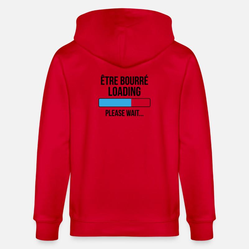 être bourré loading... please wait - Veste à capuche bio CULTIVATOR Stanley/Stella Unisexe - rouge