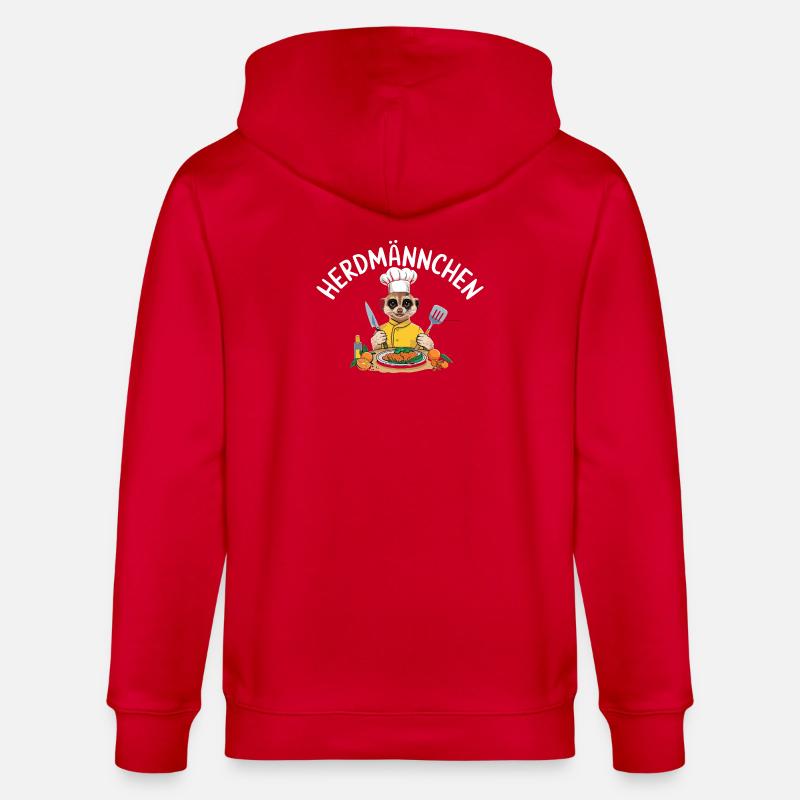 Herdmännchen Koch Suricate Pun - Veste à capuche bio CULTIVATOR Stanley/Stella Unisexe - rouge