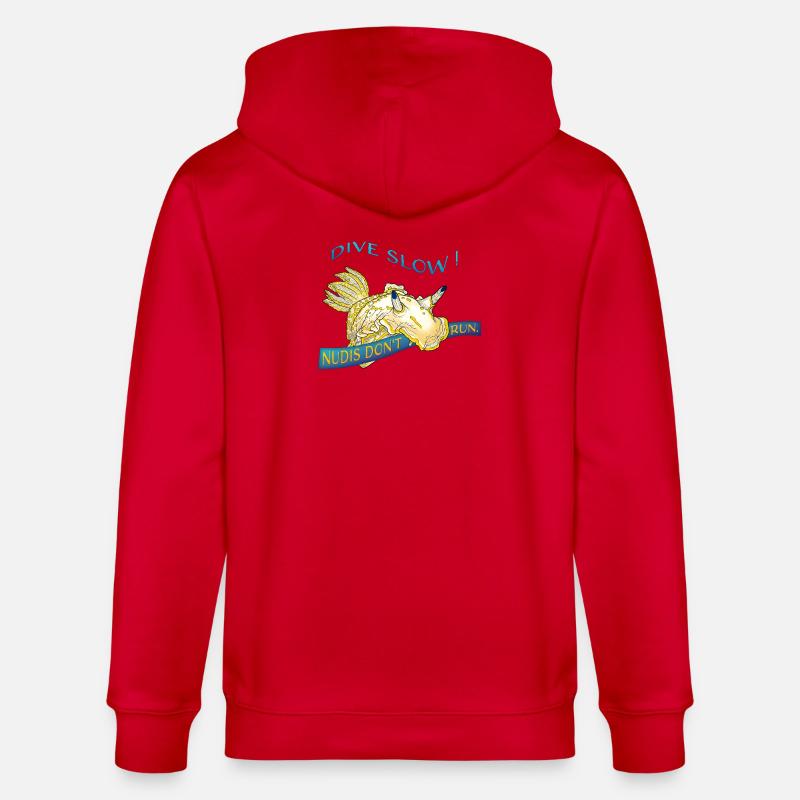 Nudis Don’t Run – Slow Down & Dive - Stanley/Stella Unisex Bio-Kapuzenjacke CULTIVATOR  - Rot