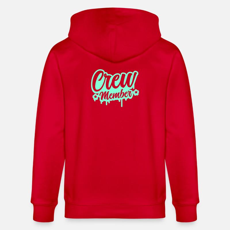Crew Member Spritz Script - Stanley/Stella Unisex Bio-Kapuzenjacke CULTIVATOR  - Rot