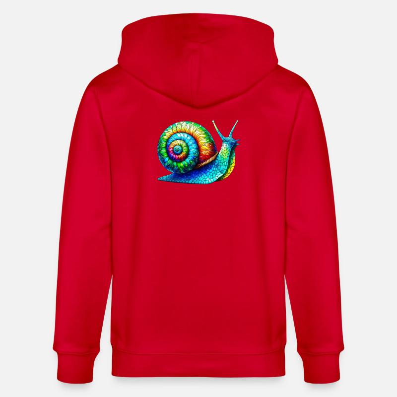 Escargot - Veste à capuche bio CULTIVATOR Stanley/Stella Unisexe - rouge