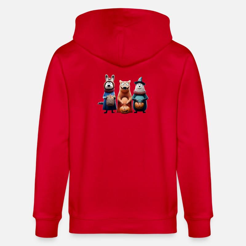 Halloween Squad – Süßes oder Saures Wooligans - Stanley/Stella Unisex Bio-Kapuzenjacke CULTIVATOR  - Rot