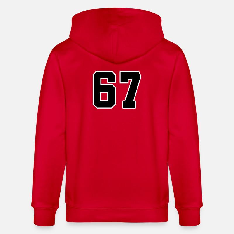 67 Minimalistisches Trenddesign - Stanley/Stella Unisex Bio-Kapuzenjacke CULTIVATOR - Rot