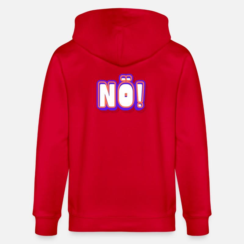 NON ! Lettrage néon pop - Veste à capuche bio CULTIVATOR Stanley/Stella Unisexe - rouge