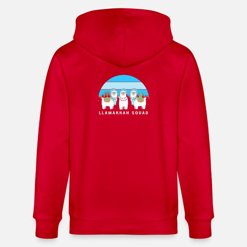 Hanoukka Hanoukka Hanoucca - Veste à capuche bio CULTIVATOR Stanley/Stella Unisexe - rouge