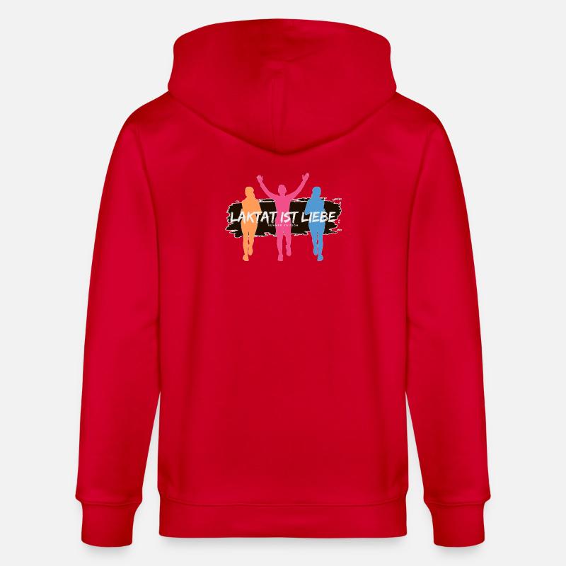 Lactate, c’est l’amour – Édition Runner - Veste à capuche bio CULTIVATOR Stanley/Stella Unisexe - rouge