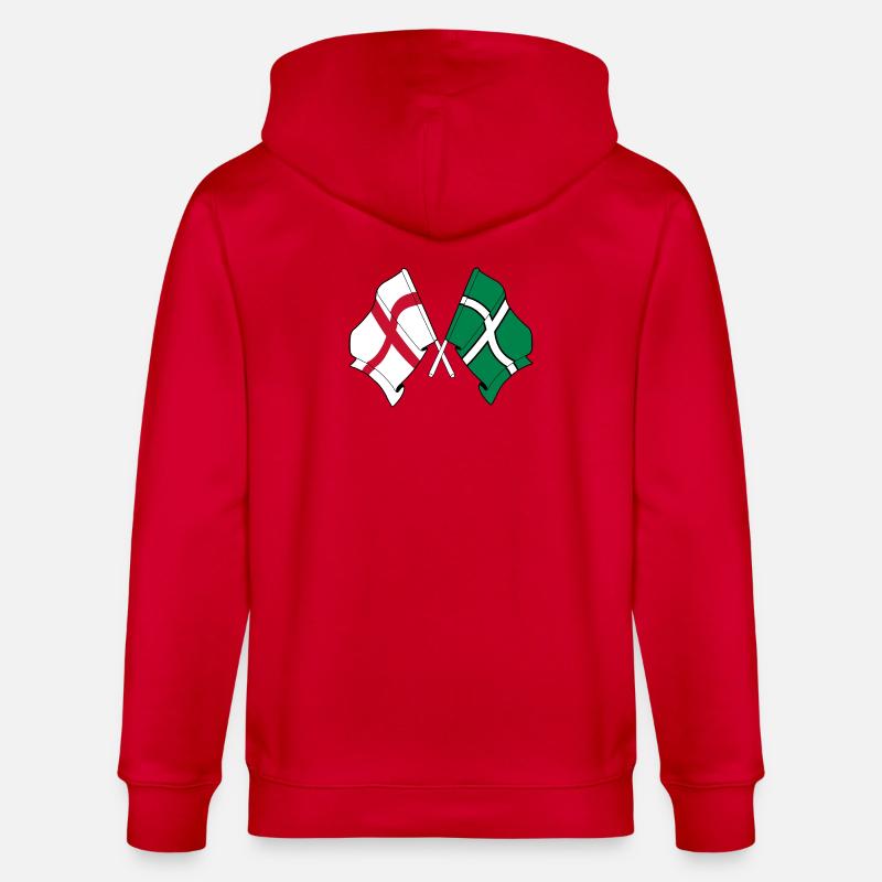 Devon et l’Angleterre croisés - Veste à capuche bio CULTIVATOR Stanley/Stella Unisexe - rouge