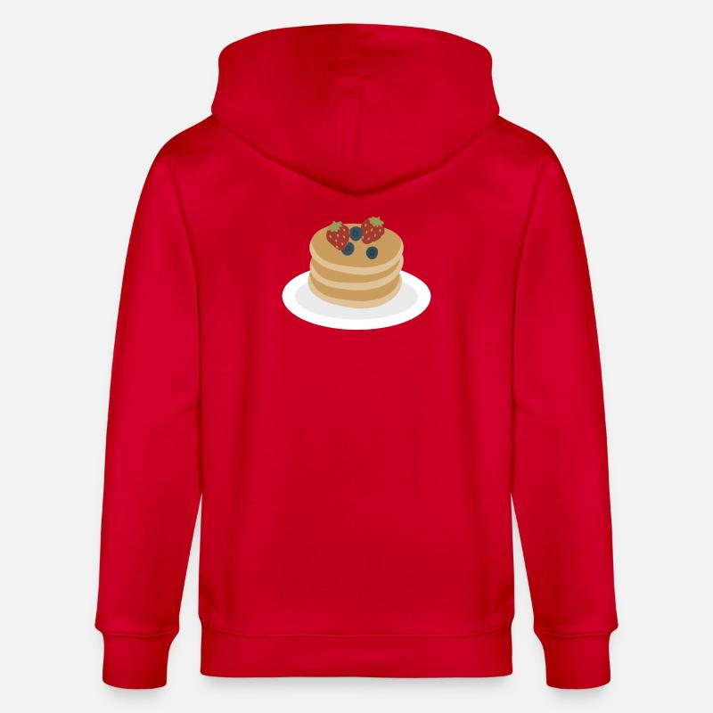 Berry Pancake Stack Artwork - Stanley/Stella CULTIVATOR Unisex Organic Hooded Jacket - red