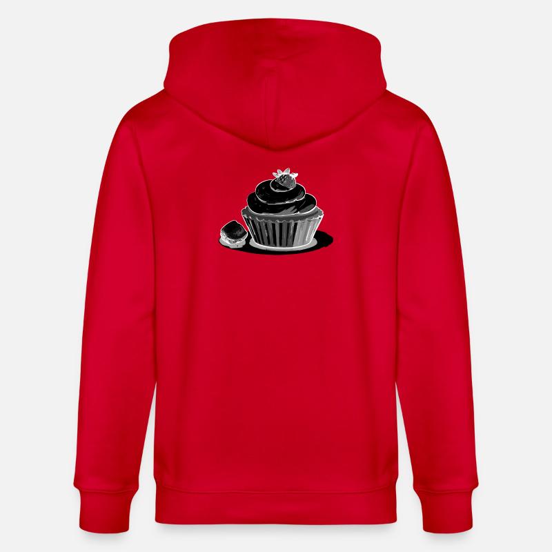 Cupcake Strawberry - Stanley/Stella CULTIVATOR  Unisex Organic Hooded Jacket - red
