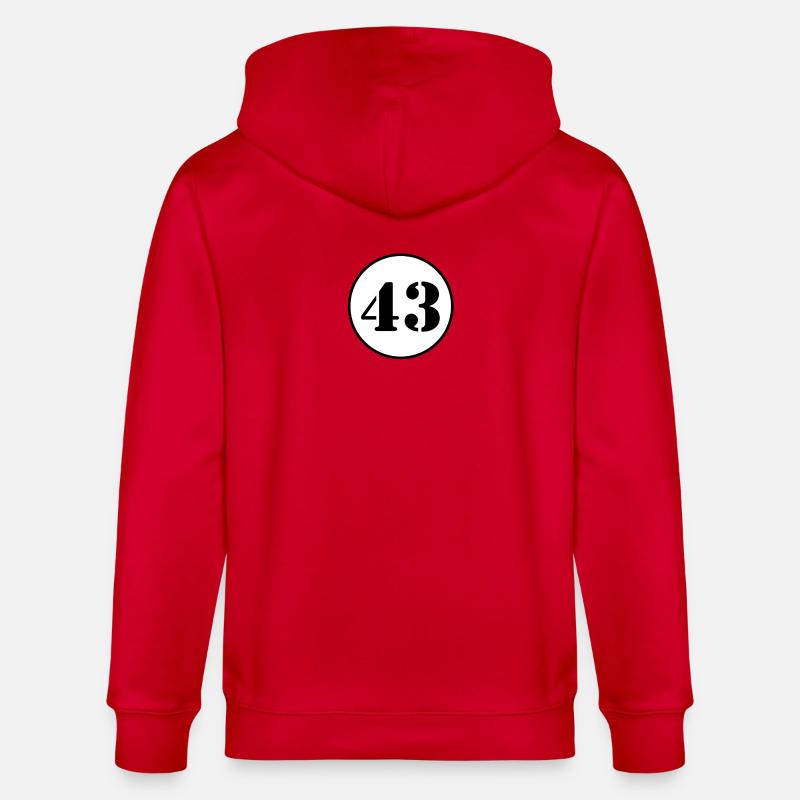 Numéro 43 quarante trois cadeau d'anniversaire - Veste à capuche bio CULTIVATOR Stanley/Stella Unisexe - rouge