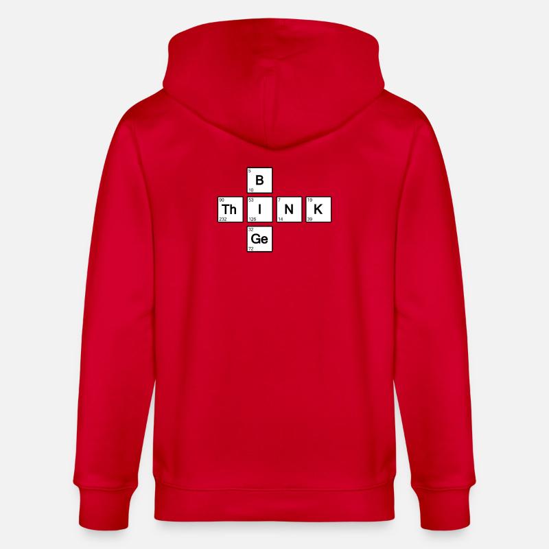 Think Big (White) - Stanley/Stella CULTIVATOR  Unisex Organic Hooded Jacket - red