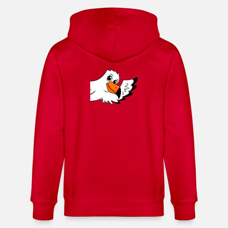 Möwe Gruß Begrüßung - Stanley/Stella Unisex Bio-Kapuzenjacke CULTIVATOR  - Rot