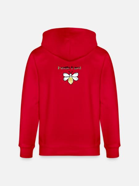 hustle hard bees - Stanley/Stella CULTIVATOR  Unisex Organic Hooded Jacket - red