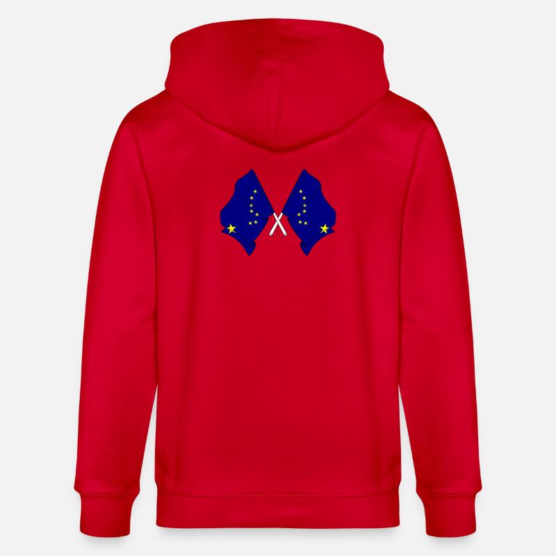 Deux drapeaux Alaska - Veste à capuche bio CULTIVATOR Stanley/Stella Unisexe - rouge