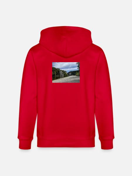 Flussklippen Kelheim Landschaft Donaudurchbruch - Stanley/Stella Unisex Bio-Kapuzenjacke CULTIVATOR  - Rot