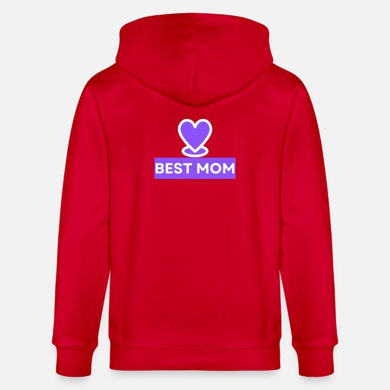 Bestes Mama-Herz-Emblem - Stanley/Stella Unisex Bio-Kapuzenjacke CULTIVATOR  - Rot