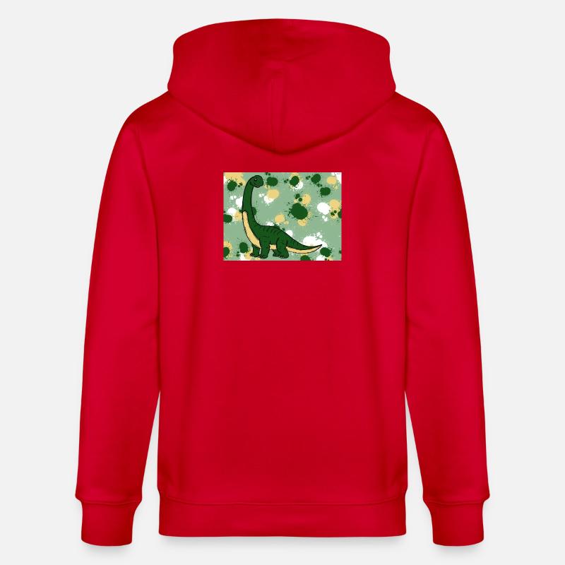 Brachiosaurus Dino - Stanley/Stella Unisex Bio-Kapuzenjacke CULTIVATOR  - Rot