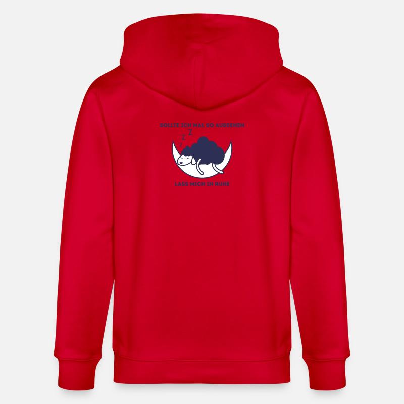 Mondschaf schläft – Ruhe Bitte - Stanley/Stella Unisex Bio-Kapuzenjacke CULTIVATOR  - Rot