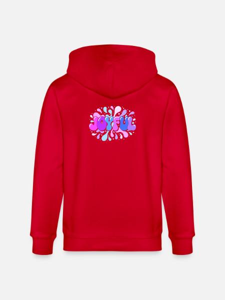 Bright joy in splash pop - Stanley/Stella CULTIVATOR  Unisex Organic Hooded Jacket - red