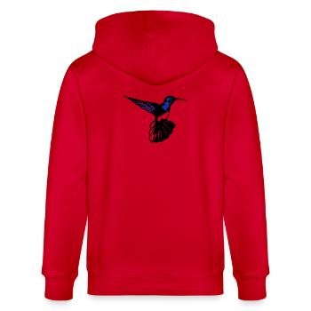 colibri - Stanley/Stella CULTIVATOR  Unisex Organic Hooded Jacket - red - Back - Anna (173cm)