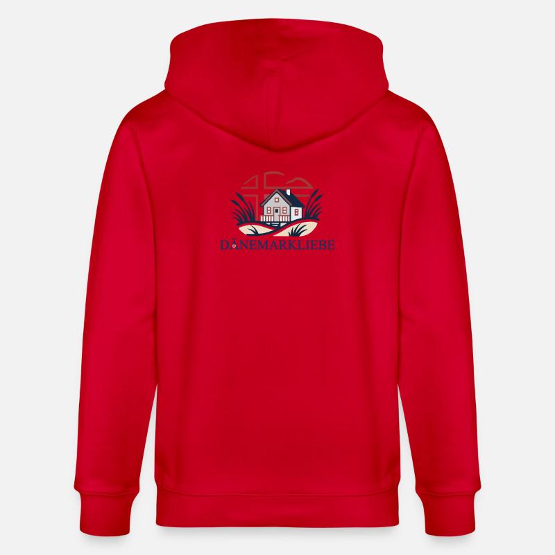 Dänemarkliebe - Ein Statement mit Aussagekraft - Stanley/Stella Unisex Bio-Kapuzenjacke CULTIVATOR  - Rot