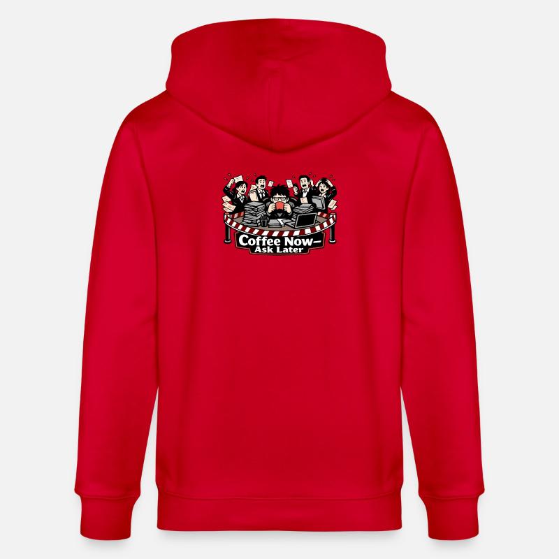 Café maintenant – Demandez plus tard - Veste à capuche bio CULTIVATOR Stanley/Stella Unisexe - rouge