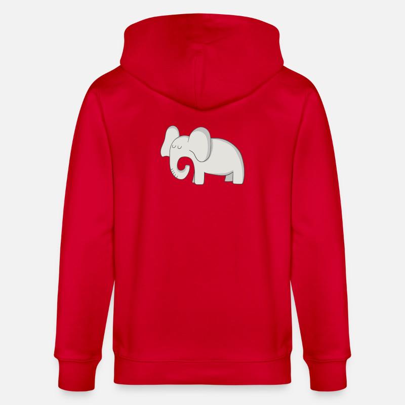 Eléphant - Veste à capuche bio CULTIVATOR Stanley/Stella Unisexe - rouge