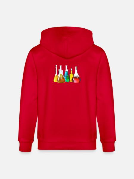 Bunte Laborgläser Kollektion - Stanley/Stella Unisex Bio-Kapuzenjacke CULTIVATOR  - Rot