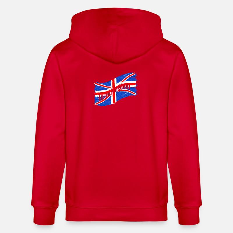 Drapeau de l’Angleterre - Veste à capuche bio CULTIVATOR Stanley/Stella Unisexe - rouge