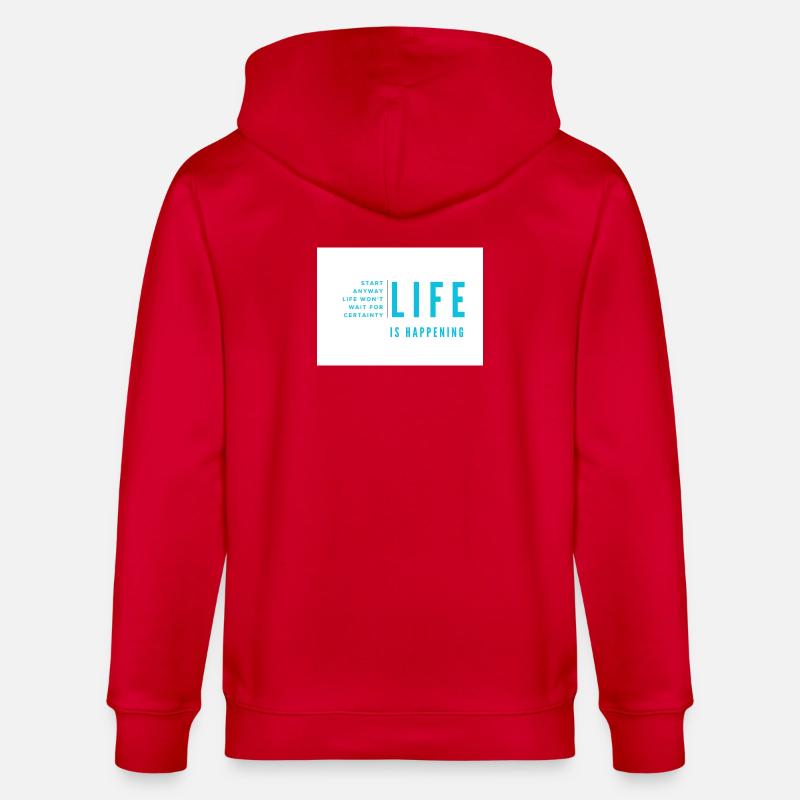 Das Leben passiert einfach - Stanley/Stella Unisex Bio-Kapuzenjacke CULTIVATOR - Rot