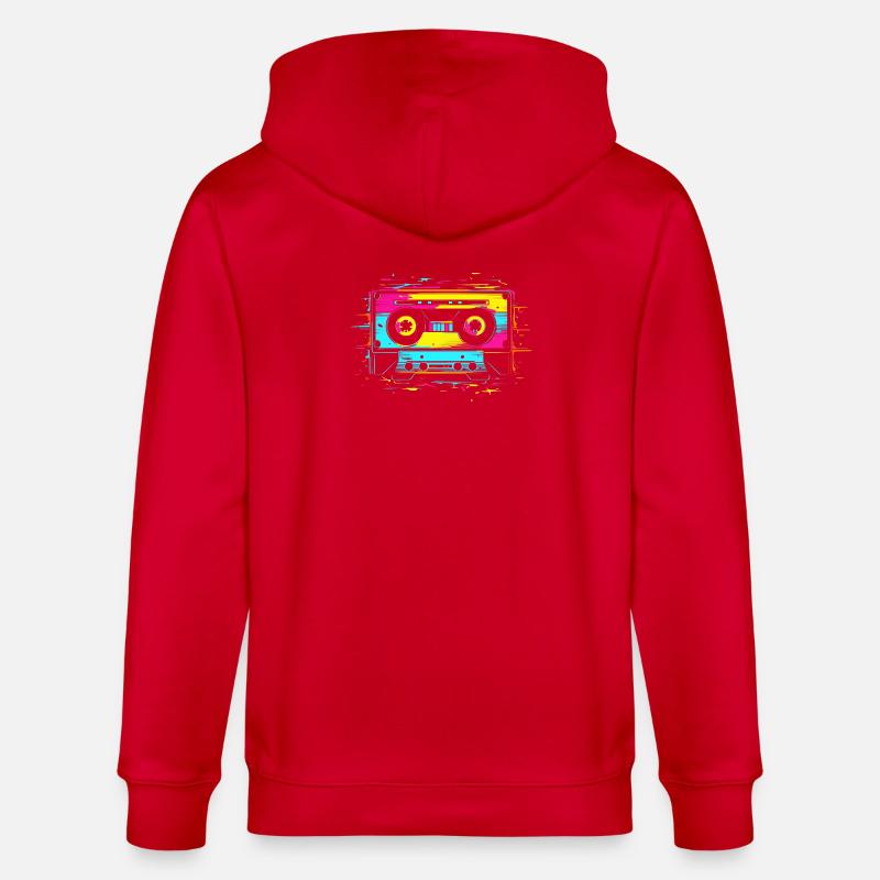 Cassette des années 90 - Veste à capuche bio CULTIVATOR Stanley/Stella Unisexe - rouge