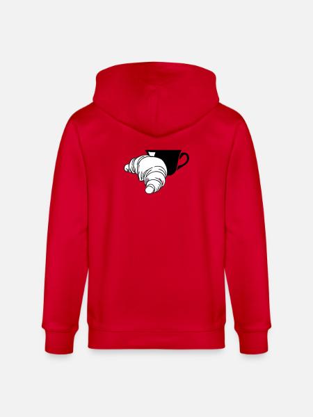 Croissant - Stanley/Stella CULTIVATOR  Unisex Organic Hooded Jacket - red